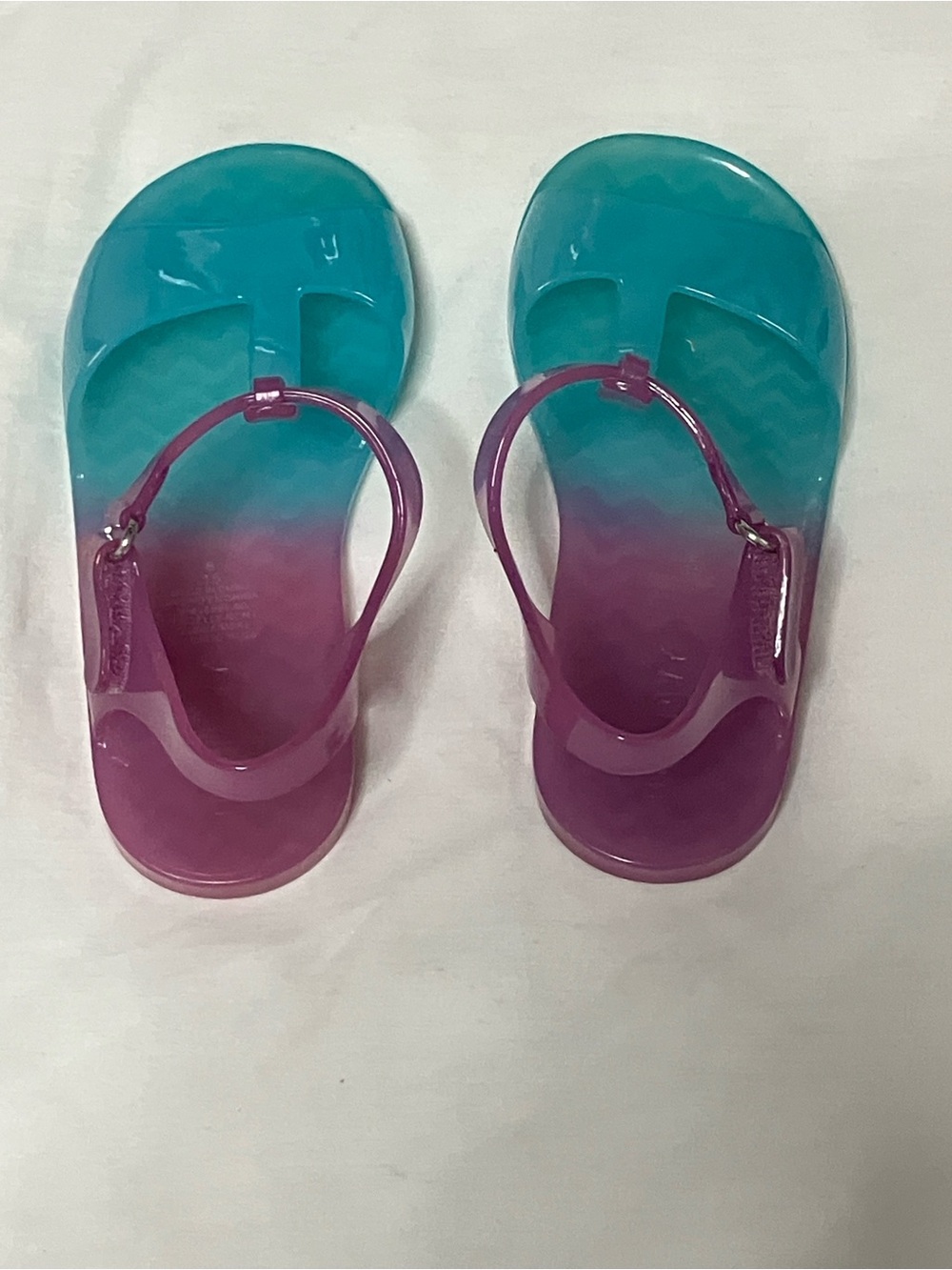 Old Navy Pink and Teal Kids Sandals - Size 8